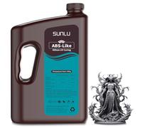 SUNLU 4KG ABS-Like Resin Dark Grey, 3D Printer Resin for 4k/6k/8k LCD/DLP/SLA Resin 3D Printer, 405nm UV Curing 3D Resin High Toughness, Good Resistance, Non-Brittle & High Precision, Dark Grey 4000g