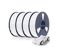 SUNLU 4KG Bundle Rapid PETG Filament, High Speed 30-600mm/s 3D Printer Filament 1.75mm ±0.02mm, 1kg Reusable Spool(2.2lbs), 4pcs in Total(White)