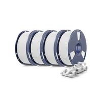 SUNLU 4KG PL 2.0 3D Printer Filament Bundle, Upgraded Filament PLA Plus 1.75mm, High Speed Printing, Tougher and Stronger, 1KG per Spool, 4 Packs, White