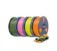 SUNLU 4KG PL 2.0 3D Printer Filament Bundle, Upgraded Filament PLA Plus 1.75mm, High Speed Printing, Tougher and Stronger, 1KG per Spool, 4 Packs, Pink+Orange+Yellow+Green