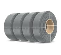 SUNLU 4KG PL 2.0 3D Printer Filament Refill, High Toughness PL Filament Bundle, No-Spool 3D Filaments Refill 1.75mm for Reusable Spools Compatible with Bambu Lab 3D Printers, 1KG/Roll, Grey*4