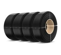 SUNLU 4KG PL 2.0 3D Printer Filament Refill, High Toughness PL Filament Bundle, No-Spool 3D Filaments Refill 1.75mm for Reusable Spools Compatible with Bambu Lab 3D Printers, 1KG/Roll, Black*4