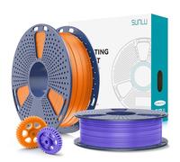 SUNLU 500G*2 PLA+2.0 Filament Bundle, Upgrade PLA+ 3D Printer Filament 1.75mm, Tougher and Stronger, 0.5KG per Spool, 1KG in Total, Sunny Orange+Lavender Purple