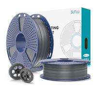 SUNLU 500G*2 PLA+2.0 Filament, Ideal Starter Pack for Testing & Small Projects, Tougher and Stronger, Upgrade PLA+ 3D Printer Filament 1.75mm, 500g per Spool, 1KG in Total, Grey+Grey