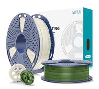 SUNLU 500G*2 PL 2.0 Filament, Ideal Starter Pack for Testing & Small Projects, Tougher and Stronger, Upgrade PL 3D Printer Filament 1.75mm, 500g per Spool, 1KG in Total, Bone White+Olive Green