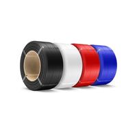 SUNLU 500G PLA+ Filament Refill 1.75mm, No-Spool PLA Plus Refill for Reusable Spool, Compatible with Bambu Lab and SUNLU 2025 New Spools, Black/White/Klein Blue/Red 2KG Total