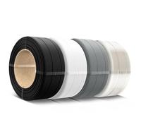 SUNLU 500g PLA Refill Filament 1.75mm, Refill PLA 3D Printer Filament Suitable for Bambu Lab Filament and SUNLU Reusable spools, 0.5kg per Spool, 4 Pcs, 4 Colors, Black+White+Grey+Transparent