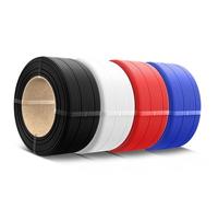SUNLU 500g PLA Refill Filament 1.75mm, Refill PLA 3D Printer Filament Suitable for Bambu Lab Filament and SUNLU Reusable spools, 0.5kg per Spool, 4 Pcs, 4 Colors, Black+White+Red+Klein Blue