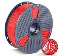 SUNLU 90A TPU 3D Printer Filament 1.75mm, Ultra high Elasticity, Mold and Antibacterial, Dimensional Accuracy ±0.03mm, Suitable for Most FDM 3D Printers, 1kg Spool, (Red)