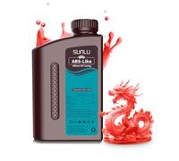 SUNLU ABS Like Resin for 3D Printer 1KG, 405nm UV Curing Photopolymer Rapid 3D Resin for 2K 4K 6K 8K LCD/DLP/SLA 3D Printers, Non-Brittle & High Precision & Low Shrinkage, 1000G, Transparent red