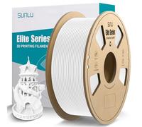 SUNLU Elite PLA 3D Printer Filament - PLA Filament 1.75mm, Fit Most FDM 3D Printers, Neatly Wound PLA 3D Printing Filament 1.75mm, Dimensional Accuracy +/- 0.02 mm, 1kg Spool (2.2lbs), PLA White