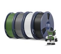SUNLU High Speed PLA Filament 1.75mm 4KG, Up to 600mm/s Fast Printing 3D Printer Filament, High Flow Speedy PLA, Neatly Wound, 1KG/Spool, 4 Packs, Black+White+Grey+Olive Green