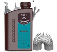 SUNLU High Toughness 3D Printer Resin, Enhanced Flexible 3D Printing Photopolymer Resin, 405nm UV Fast Curing 3D Resin for Most LCD DLP SLA Resin 3D Printers, Bendable and not Brittle, 1KG Grey