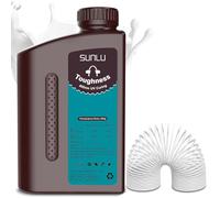 SUNLU High Toughness 3D Printer Resin, Enhanced Flexible 3D Printing Photopolymer Resin, 405nm UV Fast Curing 3D Resin for Most LCD DLP SLA Resin 3D Printers, Bendable and not Brittle, 1KG White