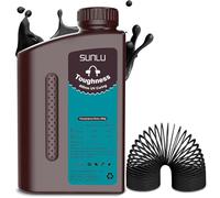 SUNLU High Toughness 3D Printer Resin, Enhanced Flexible 3D Printing Photopolymer Resin, 405nm UV Fast Curing 3D Resin for Most LCD DLP SLA Resin 3D Printers, Bendable and not Brittle, 1KG Black