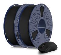 SUNLU Matte PLA 3D Printer Filament 1.75mm, 2kg PLA Filament with Matte Finish, 1kg Spool, 2 Packs, 2X Black