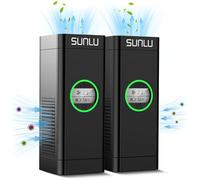 SUNLU Mini Air Purifier, 3D Printer Accessories for Most LCD DLP 3D Printers, Ultra Quiet Purifier with High Density Activated Carbon Filter, Lightweight, Long Standby, 46*46*119mm, Black (2-Pack)