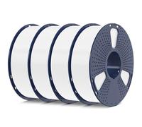 SUNLU PETG 3D Printer Filament 4KG Bundle, Strong PETG 3D Printing Filament 1.75mm, Individually Vacuum Packed, 4 Packs of 1KG Spools, 4KG in Total, 4X White