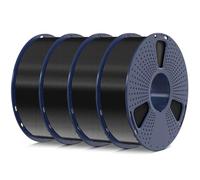 SUNLU PETG Filament 1.75mm 4KG Bundle, Strong PETG 3D Printer Filament, Fit for Most FDM 3D Printers, Individually Vacuum Packed, 4 Packs of 1KG Spools, Black