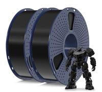 SUNLU PETG Filament 1.75mm Bundle, Less Stringing and Good Layer Adhesion PETG 3D Printer Filament, Individually Vacuum Packed, 2kg in Total, 1kg per Spool, PETG 2 Pack, Black+Black