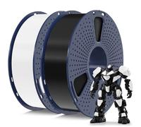 SUNLU PETG Filament 1.75mm Bundle, Less Stringing and Good Layer Adhesion PETG 3D Printer Filament, Individually Vacuum Packed, 2kg in Total, 1kg per Spool, PETG 2 Pack, White+Black