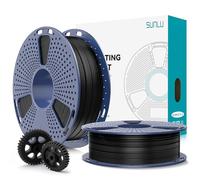 SUNLU PL 2.0 Filament, Upgrade PL 3D Printer Filament 1.75mm, Tougher and Stronger, 0.5KG per Spool, 1KG in Total, Black+Black