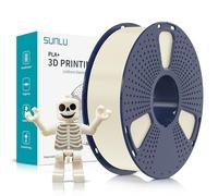 SUNLU PLA+ 3D Printer Filament, PLA Plus Filament 1.75mm, Toughness Enhanced 3D Filament Compatible with 3D FDM Printers, Dimensional Accuracy +/- 0.02 mm, 1 kg Spool(2.2 LBS), pla+ Bone White