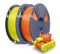 SUNLU PLA Filament 0.5KG, 3D Printer Filament 1.75mm, Dimensional Accuracy ±0.02mm, 500G PLA Compatible with Most FDM Printer, 2 Pack, 2 Pcs.(Orange+Yellow)