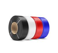 SUNLU PLA+ Filament Refill 1.75mm 4KG, No-Spool PLA Plus Refill for Reusable Spool, Compatible with Bambu Lab and SUNLU 2025 New Spools, Black/White/Klein Blue/Red 1KG/Roll