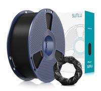 SUNLU PLA Plus 3D Printer Filament, Upgraded PLA+ 3D Filament 1.75mm, Neatly Wound PLAPro, Strong and Toughness, Dimensional Accuracy +/- 0.02 mm, 1KG Spool (Black)