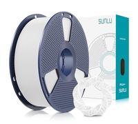SUNLU PLA Plus 3D Printer Filament, Upgraded PLA+ 3D Filament 1.75mm, Neatly Wound PLAPro, Strong and Toughness, Dimensional Accuracy +/- 0.02 mm, 1KG Spool (White)