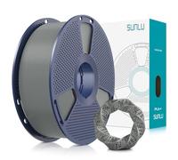 SUNLU PLA Plus 3D Printer Filament, Upgraded PLA+ 3D Filament 1.75mm, Neatly Wound PLAPro, Strong and Toughness, Dimensional Accuracy +/- 0.02 mm, 1KG Spool (Grey)