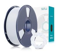 SUNLU PLA Plus 3D Printer Filament, Upgraded PL 3D Filament 1.75mm, Neatly Wound PLAPro, Strong and Toughness, Dimensional Accuracy +/- 0.02 mm, 1KG Spool (Porcelain White)