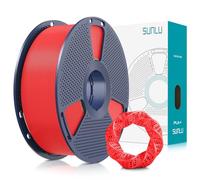 SUNLU PLA Plus 3D Printer Filament, Upgraded PLA+ 3D Filament 1.75mm, Neatly Wound PLAPro, Strong and Toughness, Dimensional Accuracy +/- 0.02 mm, 1KG Spool (Red)