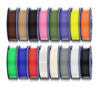 SUNLU PLA Plus Filament 16 Colors Bundle, Multicolor PL 3D Printer Filament 1.75 mm, Individually Vacuum Packed, 0.25 kg/Spool, Total 4 kg, 16 Spools