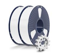 SUNLU Rapid PETG Filament 2KG, High Speed 30-600mm/s 3D Printer Filament 1.75mm ±0.02mm, 2 x 1kg Reusable Spool, 2pcs in Total (White+White)