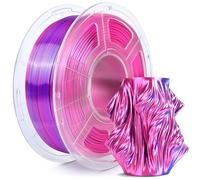 SUNLU Silk Dual Color PLA Plus Filament, Shiny PLA+ Filament 1.75mm, Shiny Silk Texture, 360° Spin Unveils Varied Colors, 1KG Spool(2.2lbs), Silk Dual-Color Red Blue
