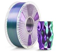 SUNLU Silk Dual Color PLA Plus Filament, Shiny PLA+ Filament 1.75mm, Shiny Silk Texture, 360° Spin Unveils Varied Colors, 1KG Spool(2.2lbs), Silk Dual-Color Green Purple