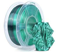 SUNLU Silk Dual Color PLA Plus Filament, Shiny PLA+ Filament 1.75mm, Shiny Silk Texture, 360° Spin Unveils Varied Colors, 1KG Spool(2.2lbs), Silk Dual-Color Black Green