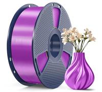 SUNLU Silk PLA+ Filament, Shiny Metallic Silk 3D Filament 1.75mm, High Strength PLA Plus 3D Printer Filament, 1KG Spool, Purple