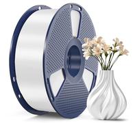 SUNLU Silk PL Filament, Shiny Metallic Silk 3D Filament 1.75mm, High Strength PLA Plus 3D Printer Filament, 1KG Spool, White