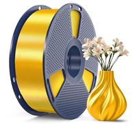 SUNLU Silk PL Filament, Shiny Metallic Silk 3D Filament 1.75mm, High Strength PLA Plus 3D Printer Filament, 1KG Spool, Light Gold