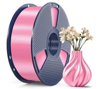 SUNLU Silk PLA+ Filament, Shiny Metallic Silk 3D Filament 1.75mm, High Strength PLA Plus 3D Printer Filament, 1KG Spool, Pink