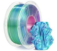 SUNLU Silk Triple Color PLA Plus Filament, Shiny PLA+ Filament 1.75mm, Shiny Silk Texture, 360° Spin Unveils Varied Colors, 1KG Spool(2.2lbs), Silk Tril-Color Blue Green Purple