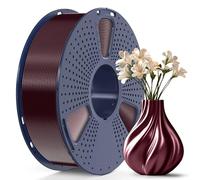 SUNLU TPU-Silk 3D Printer Filament, 98A TPU Filament 1.75mm, Glossy Silk Surface TPU Filament, Flexible TPU 3D Printing Filament, Dimensional Accuracy +/- 0.03mm, 1kg(2.2lbs) Spool, Burgundy