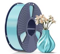 SUNLU TPU-Silk 3D Printer Filament, 98A TPU Filament 1.75mm, Glossy Silk Surface TPU Filament, Flexible TPU 3D Printing Filament, Dimensional Accuracy +/- 0.03mm, 1kg(2.2lbs) Spool, Light Blue