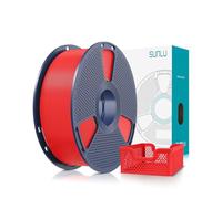 SUNLU Upgraded PLA+2.0 3D Printer Filament, High Speed PLA Plus Filament 1.75mm, 30-600mm/s Print Range, Tougher and Stronger, Dimensional Accuracy +/-0.02mm, 1KG Spool, Red