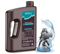 SUNLU Water-Wash ABS 3D Printer Resin, Combines Features of ABS Resin & Water Washable Resin, Better Strength 3D Printing UV Resins for LCD DLP SLA 3D Printers, Higher Precision, 3KG Dark Grey