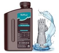 SUNLU Water-Wash ABS 3D Printer Resin, Combines Features of ABS Resin & Water Washable Resin, Better Strength 3D Printing UV Resins for LCD DLP SLA 3D Printers, Higher Precision, Fast Curing,1KG Grey