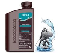 SUNLU Water-Wash ABS 3D Printer Resin, Combines Features of ABS Resin & Water Washable Resin, Better Strength 3D Printing UV Resins for LCD DLP SLA 3D Printers, Higher Precision, 4KG Dark Grey